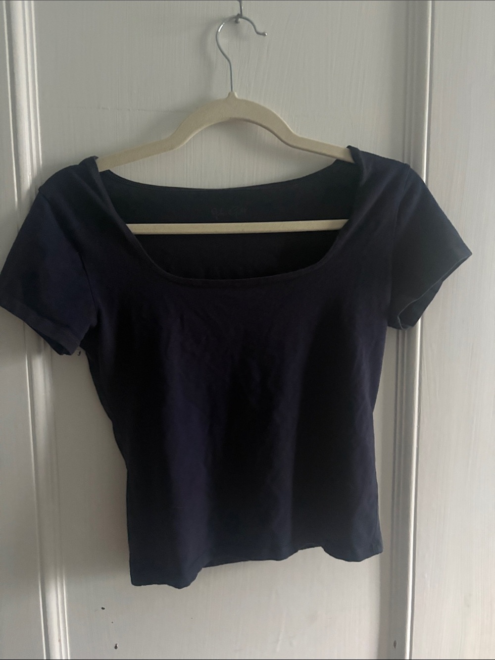 PacSun Women's Navy square Neck Short Sleeve Tee